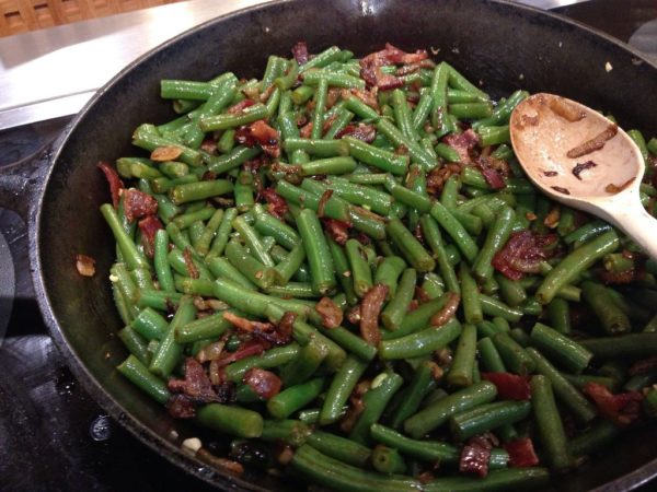Bacon and Fresh Green Bean Dish